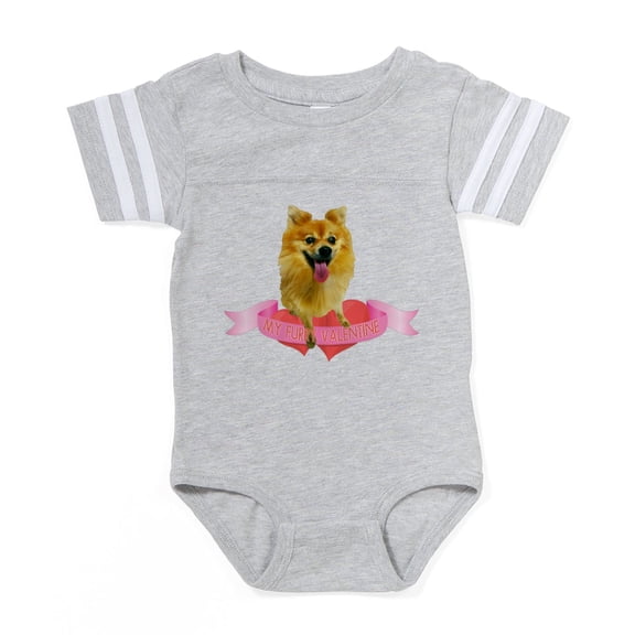 CafePress - Pomeranian Valentine - Cute Infant Baby Football Bodysuit