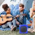 thumbnail image 4 of xjwjuw Mini Portable Bluetooth Speaker with Card Slot Radio and Hands Free Calling, 5W Stereo Sound with Long Battery Life, Wireless Small Speaker for Street Vending Night Market Travel, 4 of 7