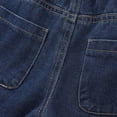thumbnail image 6 of Shadoumai Girls Knee Length Jean Shorts Kids Trendy Baggy Denim Shorts Pockets Vintage Retro Jorts Summer Wide Leg Denim Jeans Bottoms, 6 of 6