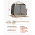 thumbnail image 4 of Screen House Tent, 6 x 6 ft, 4-6 Person Pop Up Screen Tent, Portable Screened in Canopy with Carry Bag, Netting Sides, Ground Stakes, for Garden, Patio, Backyard, and Outdoor Activities, Beige, 4 of 9