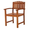 thumbnail image 3 of All Things Cedar TD72-20-W 5-Piece Teak Extension Patio Table Arm Chair Set | White Cushions - 50L x 50W x 29H, 3 of 8