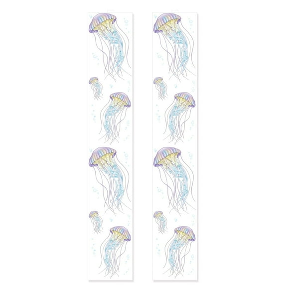 Party Central Club Pack of 36 Purple and Blue Jellyfish Party Panels 6'