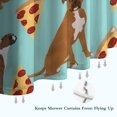thumbnail image 6 of Boxer Dog Pitbull Terriers Dog and Pizza Shower Curtain 84"x72" ,Bathroom Decorative Shower Curtains Set with 12 Hooks,Modern Waterproof Washable Shower Curtain, 6 of 6