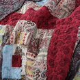 thumbnail image 2 of Benzara BM101898 Thames Cotton Quilt Set with Log Cabin Pattern, Multi Color - Queen Size - 5 Piece, 2 of 3