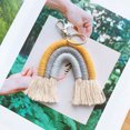 thumbnail image 5 of ZPAQI Women Tassel Macrame Keyrings Weaving Rainbow Keychain All-match for Teenagers, 5 of 21