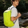 thumbnail image 5 of Compact Foldable Outdoor Backpack, Ultra Light Travel Day Bag Water Resistant Packable Rucksack for Hiking Camping Commuting Emergency Use, Yellow Multiple Colors, 5 of 8