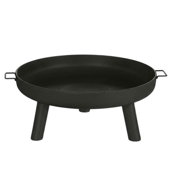 Pure Garden 27.5-Inch Outdoor Wood Burning Fire Pit with Handles (Black)