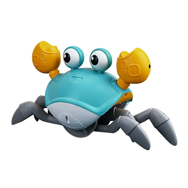 CEHVOM Jouet de crabe poilu à induction Jouet anti-obstacles pour animaux  de compagnie pour enfants cadeau pour tout-petit ou enfant 