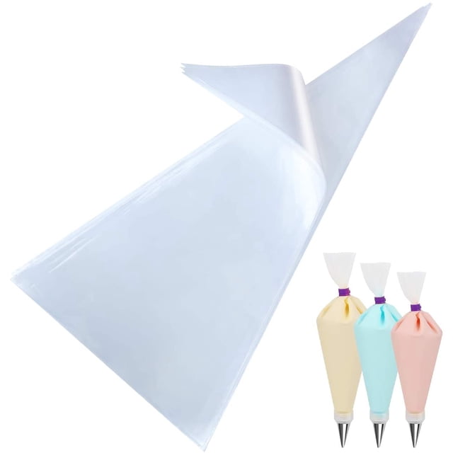Bolsas de manga pastelera, bolsas de glaseado desechables extra gruesas de 16 pulgadas, 100 piezas, bolsas de manga pastelera fuertes para cupcakes, pasteles, postres, galletas, pasteles, artesanía d Namotu WMZY-659
