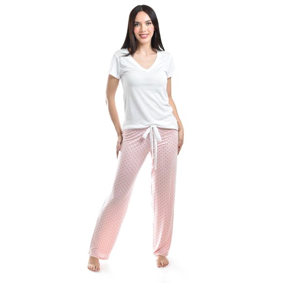 Set Pijama 2 Piezas Roman Fashion Juvenil 5114 Rosa Puntos Talla G