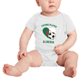 thumbnail image 2 of Future Soccer Player Algeria Soccer Fan Cute Baby One-pieces (White, 18-24 Months), 2 of 5