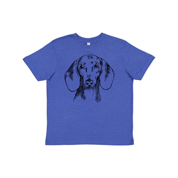 Inktastic Dachshund Sketch Portrait Youth T-Shirt
