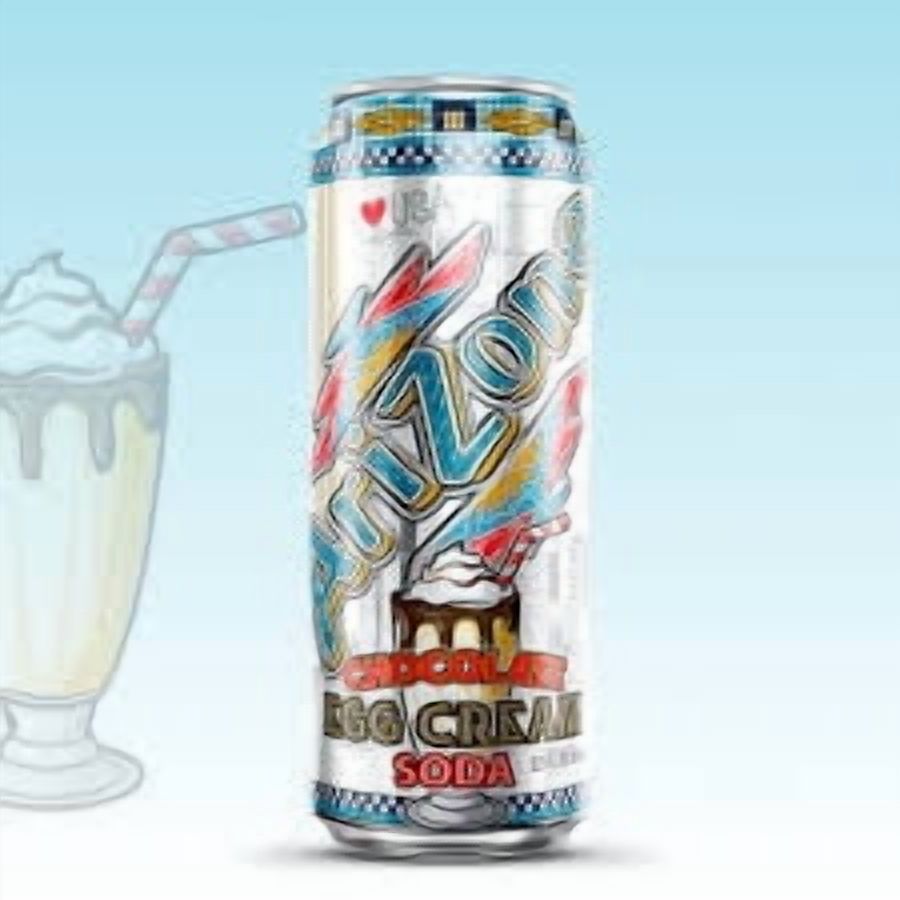 Arizona Chocolate Egg Cream Soda, Classic New York Style, 22 oz Bottles (Pack of 6)