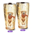 thumbnail image 2 of Welcome Fall Golden Retriever Strolling Through the Autumn Maple Forest 30oz Stainless Steel Tumbler Insulated Cup with Lid Goldens Dog Lover Gifts Idea - 12012, 2 of 5