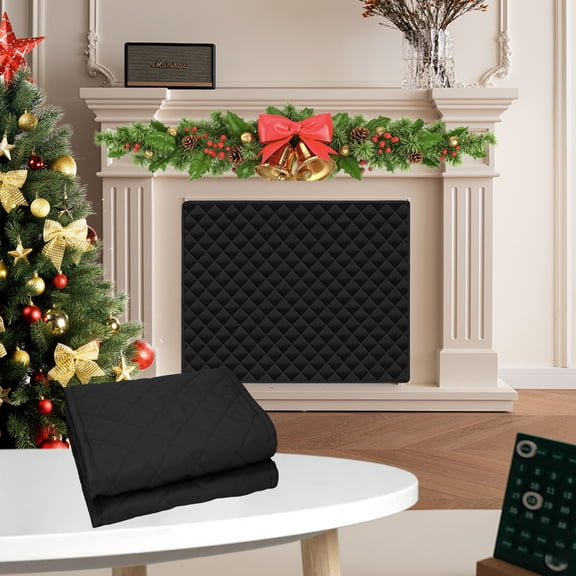 HioHa Magnetic Fireplace Indoor Fireplace Covers Keep Drafts Out Stops Heat Loss Fireplace Strong Magnet for Iron Fireplace Frame Fireplace Screen 36x32