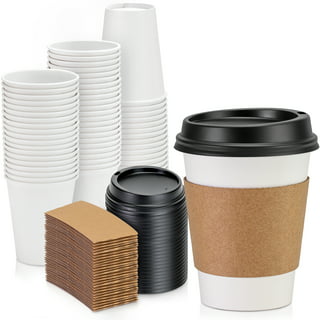 Sleeves ONLY: Restpresso Hot Coffee Sleeves with Handle, 1000 Disposable Cup Sleeves - Cups Sold Separately, Fits 12-, 16-, and 20-Ounce Cups, Navy Bl