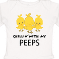 thumbnail image 4 of Inktastic Chillin' with My Peeps Boys or Girls Long Sleeve Baby Bodysuit, 4 of 5