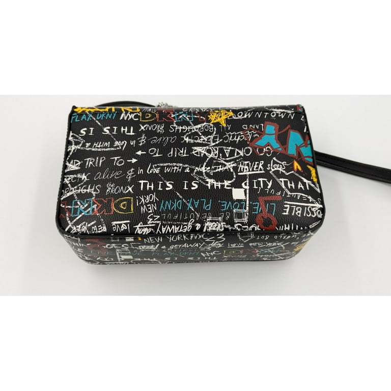 DKNY Cleo Purse with Chain Black Graffiti Walmart