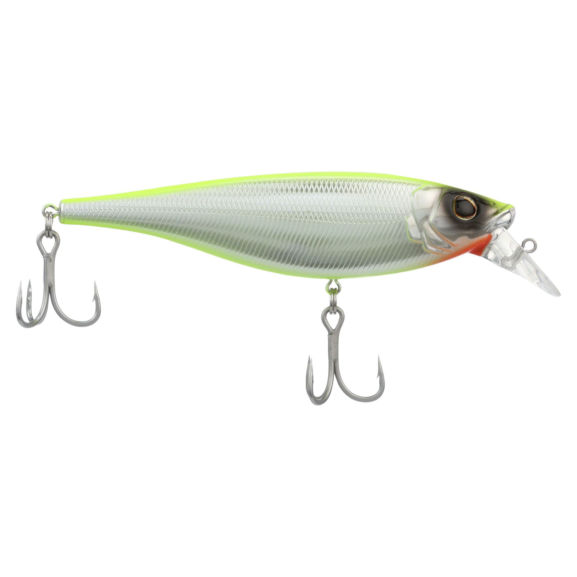 Berkley Juke Saltwater, 5 in, Crankbaits, Chrome/Chartreuse (1 Count)
