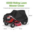 thumbnail image 2 of BN-LINK Universal Riding Lawn Mower Cover Waterproof Heavy Duty 600D Polyester Oxford,Fits Tractor Covers Decks up to 54", Windproof UV Protection Universal Fit with Drawstring & Cover Storage Bag, 2 of 6
