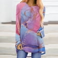 thumbnail image 2 of FAIWAD Tuniques à Manches Longues pour Femmes Col Rond Imprimé Tendance Grande Taille Chandail, 2 of 5