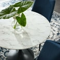 thumbnail image 4 of Modway Lippa 36" Round Artificial Marble and Metal Dining Table in Black/White, 4 of 7