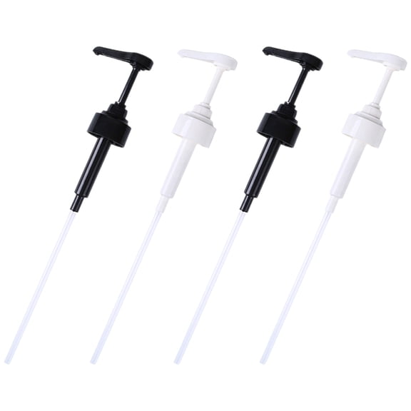 SOPOTUTU 4-Pack Assorted Color Plastic Sauce Bottle Pump Dispensers for Kitchen Use, Easy to Use and Clean