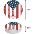 thumbnail image 1 of RYLABLUE Independence Day American Flag Set of 4 Round Coaster for Drinks, Absorbent Ceramic Stone Coasters Cup Mat with Cork Base for Home Kitchen Room Coffee Table Bar Decor, 1 of 5