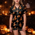 thumbnail image 2 of OJSFQUFP Girls Shorts Set Toddler Short Sleeve Print Shirts Tops Pants Outfits Button, 2 of 6