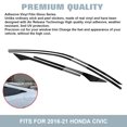 thumbnail image 6 of Xotic Tech Glossy Black Chrome Delete Blackout Side Door Window Precut Vinyl Stickers, Compatible with Honda Civic Coupe 2016-2021, 6 of 9