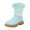 Blue, variant on REDARER Girls' Lined Thigh High Boots - Side Zip Solid Color Winter Boots for Warmth & Comfort,Size:5-5.5 Years