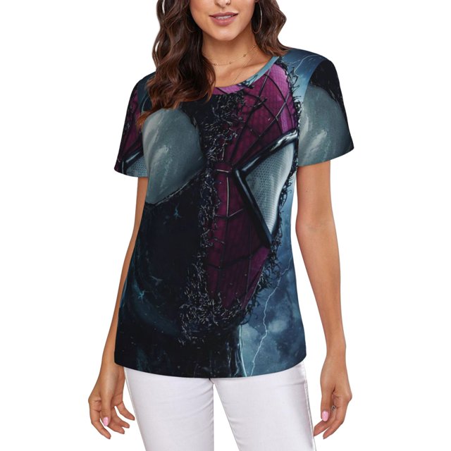 Spider-Man Women's Crew Neck Short Sleeve T-Shirt