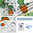 thumbnail image 2 of St. Patrick's Day Blackout Curtains for Bedroom, Lucky Shamrock Gnomes Flowers Leaves Green Thermal Insulated Kitchen Drapes with Grommets, Light Blocking Window Treatment, 2 Panels 52" x 45", 2 of 7
