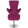 thumbnail image 5 of Flash Furniture Egg Series Magenta Fabric Side Reception Chair with Ottoman, 5 of 5