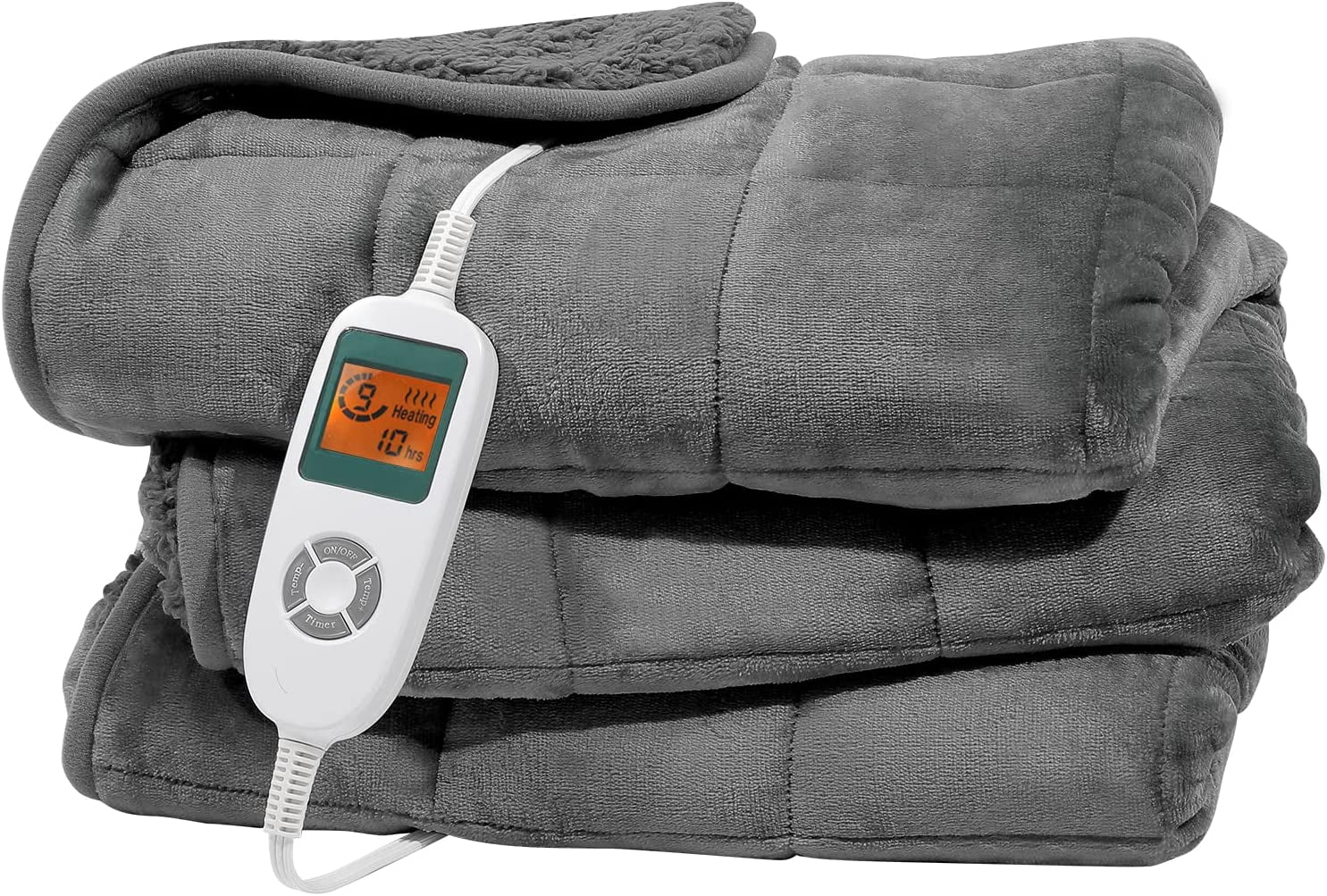 Weighted Electric Heated Blanket ( 15 lbs, 48"x72", Twin Size ), Heavy