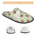 thumbnail image 3 of KLL Lilies Flowers Slippers for Women Men House Slip on Indoor Outdoor Bedroom Furry Fleece Lined Ladies Comfy Anti-Skid Rubber Hard Sole-Large, 3 of 8
