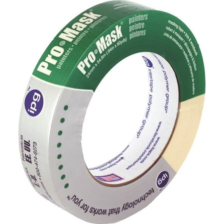 Intertape 5202-1 Masking Tape, 0.94 in W x 60 yd L, Crepe Paper? Backing, Natural, Painters