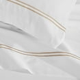 thumbnail image 4 of Superior Fieldstone Embroidered Cotton Bed Sheet Set, Twin, White/Gold, 4 of 10