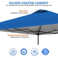 thumbnail image 3 of JOROHIKER 10x10 Canopy Replacement Top Cover Only,Pop Up Canopy Tent Top with Air Vent Ropes, Waterproof Sunshade Silver Coated Oxford Cloth for Outdoor Garden Patio Picnic Camping, Blue, 3 of 8