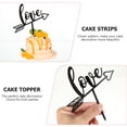 thumbnail image 5 of GOOHOCHY Valentine's Day Cake Topper with Stunning Love Letter Design in Black Acrylic for Decor 1Pc, 5 of 8