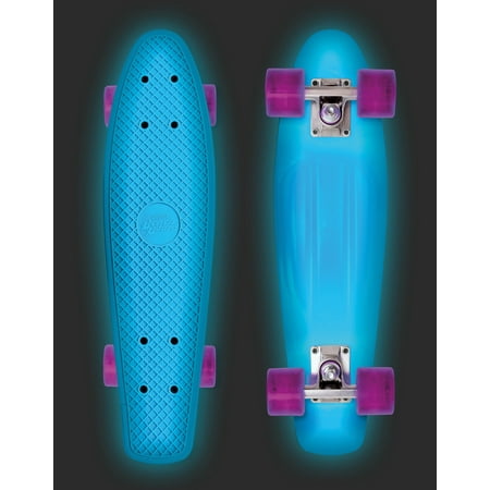 Street Surfing Plastic Cruiser Skateboard Beach Board Glow Blue