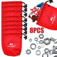 thumbnail image 1 of Kits Senderismo Al Aire Libre Almacenamiento Camping Clavo Viento Cuerda Hebilla () Rojo, 1 of 8