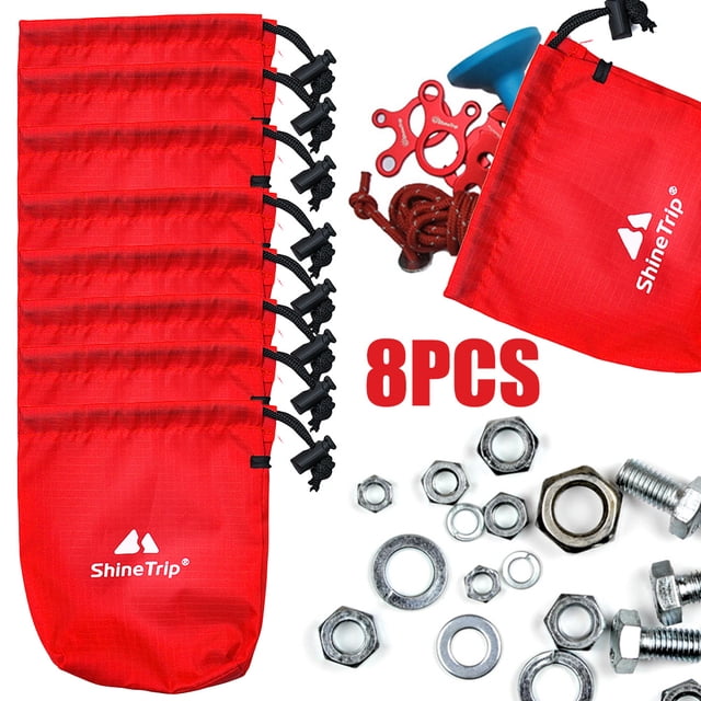 Kits Senderismo Al Aire Libre Almacenamiento Camping Clavo Viento Cuerda Hebilla () Rojo