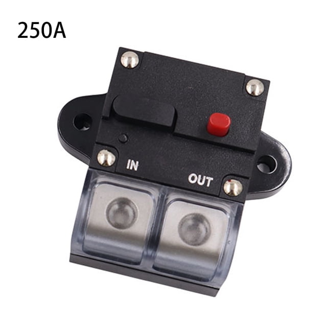 Plastic Automotive Circuit Breaker Overload Protection High Conductivity Replacement Manual Sound Box Fuse Accessories Black Button 250A