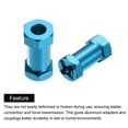 thumbnail image 4 of Uxcell 4pcs 12mm Wheel Hex Drive Hubs Adapter Combiner Coupler, Aluminum 25mm Extension for 1/10 RC Blue, 4 of 4