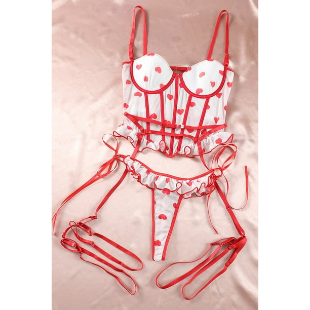 free shipping wholsale 3pcs/set women lingerie set for lovers