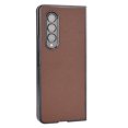 thumbnail image 2 of Allytechgroup Slim Fit Phone Case for Samsung Galaxy Z Fold4, Hard PC PU Leather Back Cover Anti-Scratch Drop Protection Shockproof Case Cover for Galaxy Z Fold 4, Brown, 2 of 5