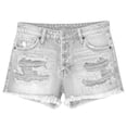 thumbnail image 1 of CHUMUD Jeans Shorts for Women Ripped Y2K Stretchy Trendy Denim Shorts Mid Rise Front Button Casual Shorts, 1 of 6