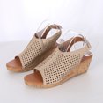 thumbnail image 2 of Clearance VerPetridure Women's Sandals Summer Casual Thick Soled Shoes Hollowed Out Fish Mouth Casual Wedge Heels Sandals, 2 of 5