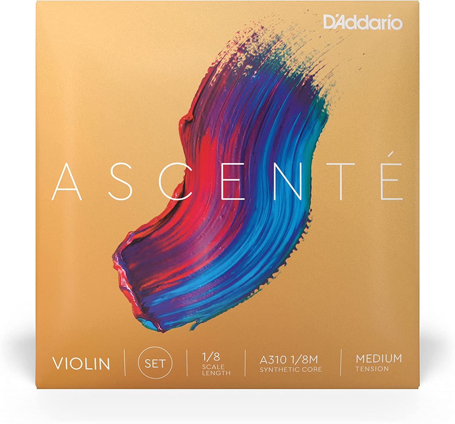 D'Addario Ascente Violin String Set 1/8 Size, Medium